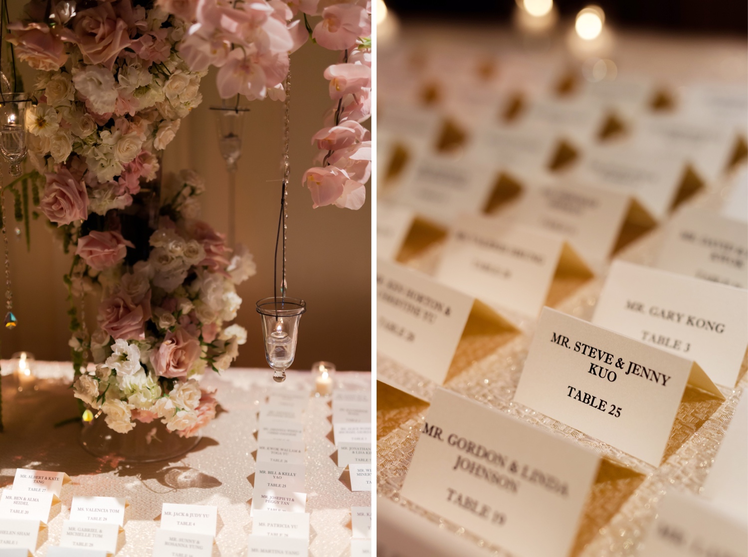 A wedding ceremony setting at Cipriani Wall Street in New York City. 