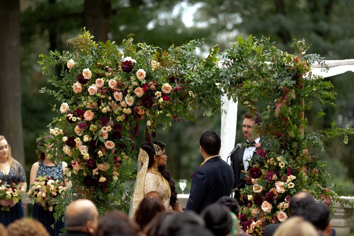 A wedding ceremony at the Tappan Hill Mansion.