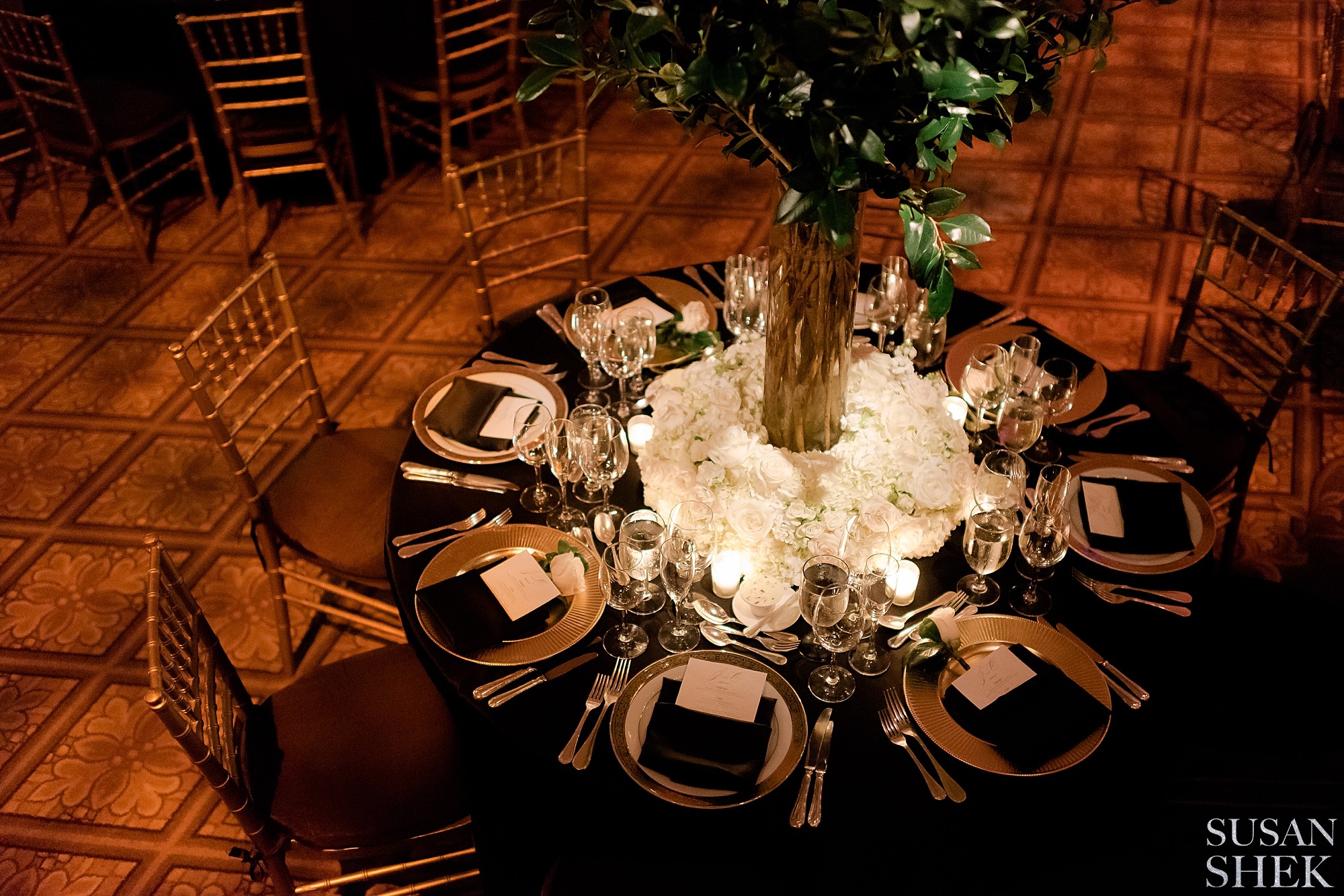 Flowers and decor by Ariston Flowers at The Plaza Hotel