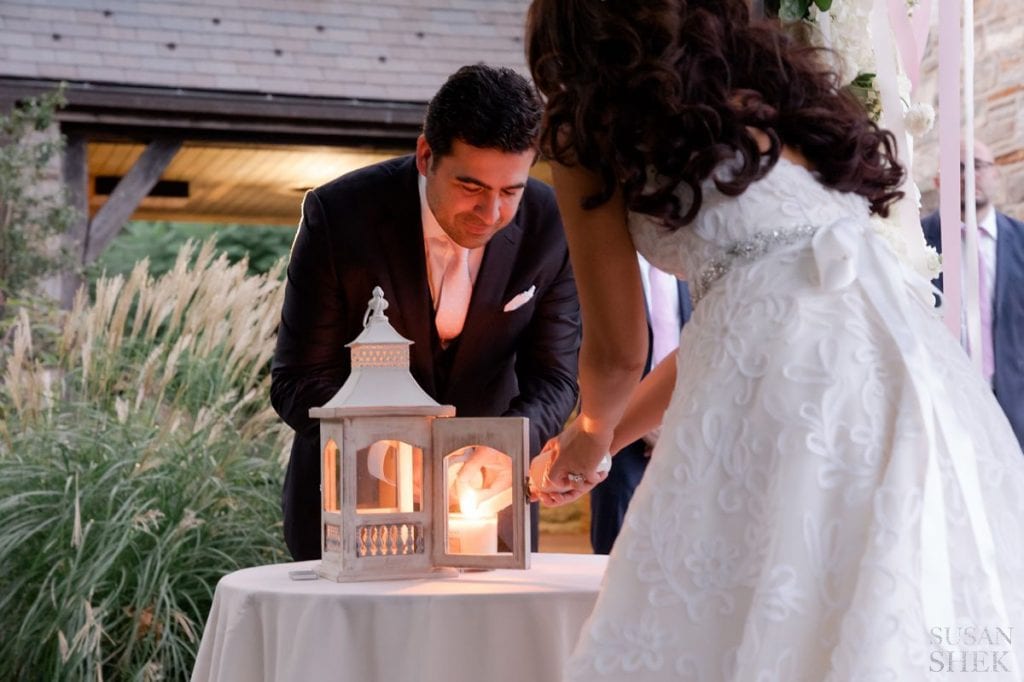 unity candle at blue hill stone barns