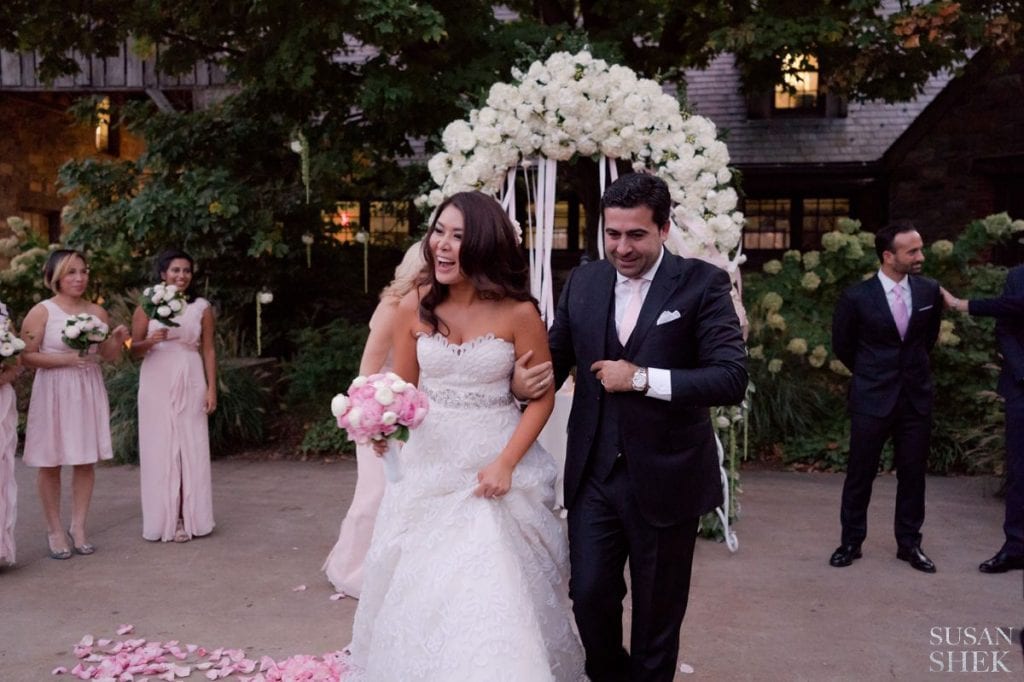 big smiles as married couple blue hill stone barns