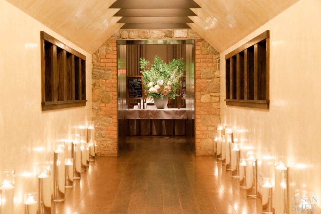 candles at blue hill stone barns