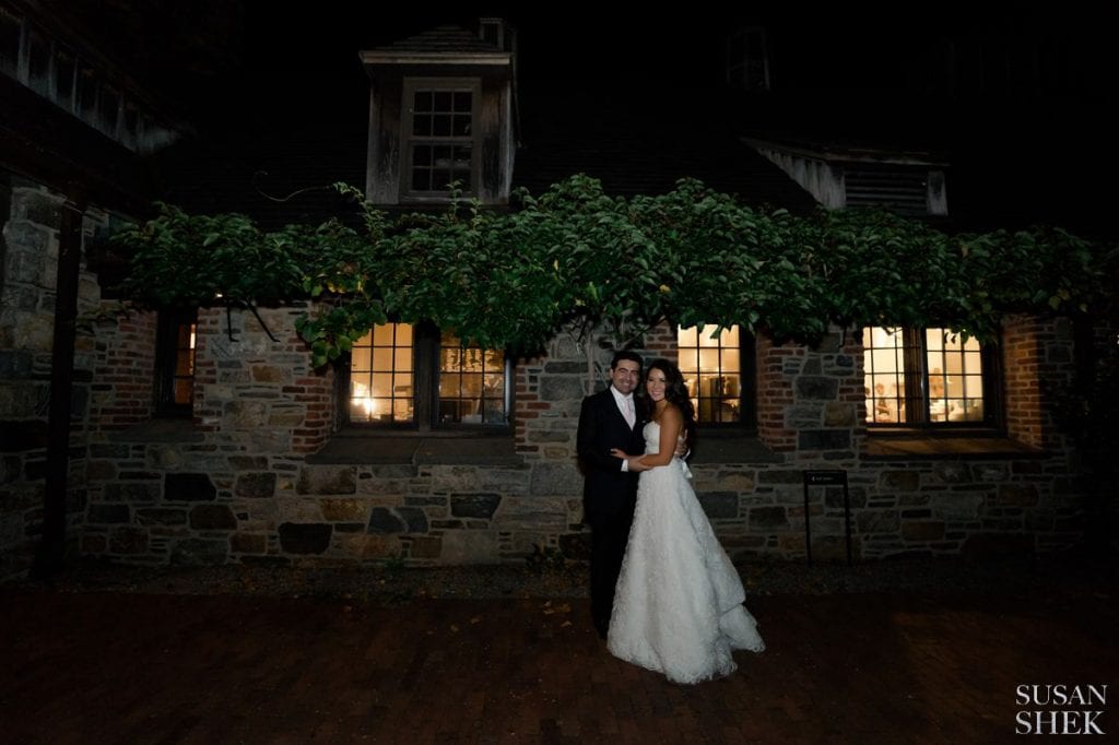 evening portrait at blue hill stone barns