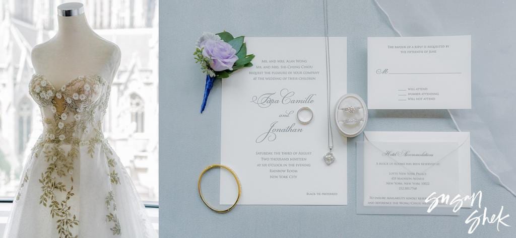 Wedding Details for the Rainbow Room Couple