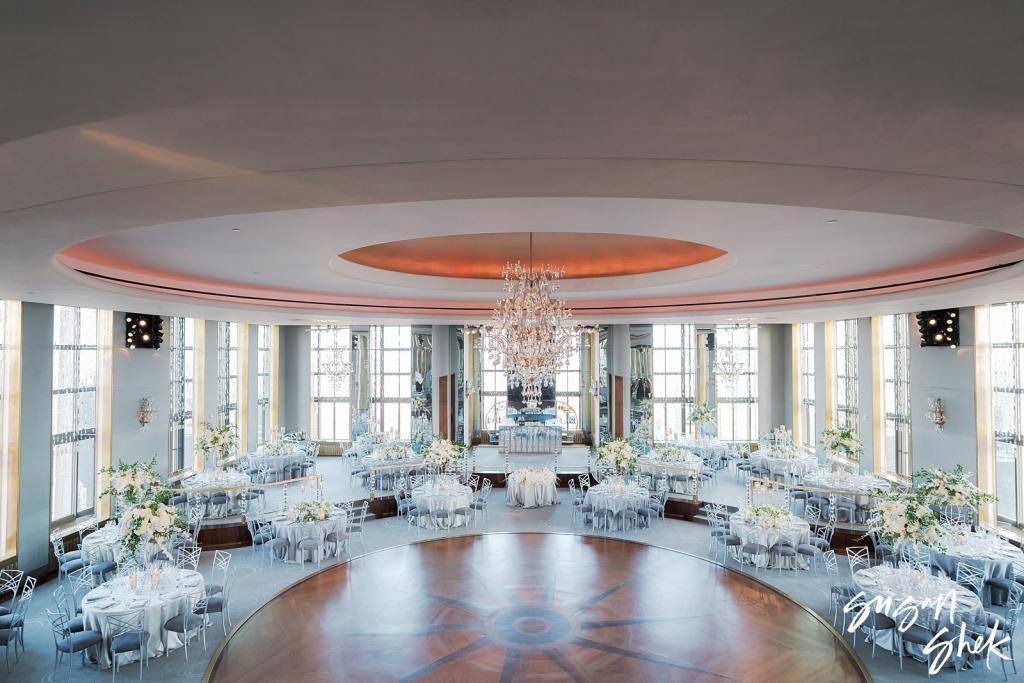 wedding reception details at the rainbow room