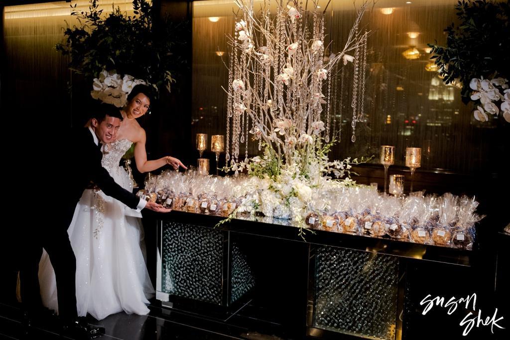 wedding reception cookie table at the rainbow room