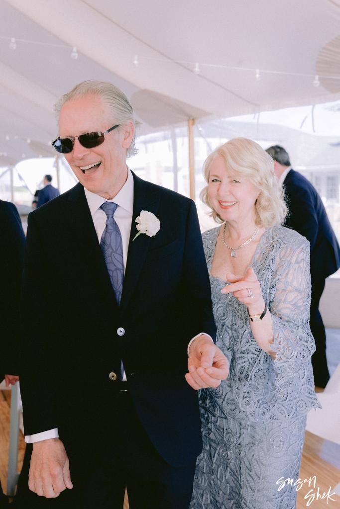 Older couple laughing on the dance floor