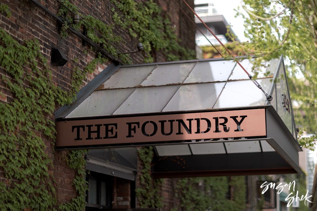 The Foundry LIC Wedding Venue signage outside the venue