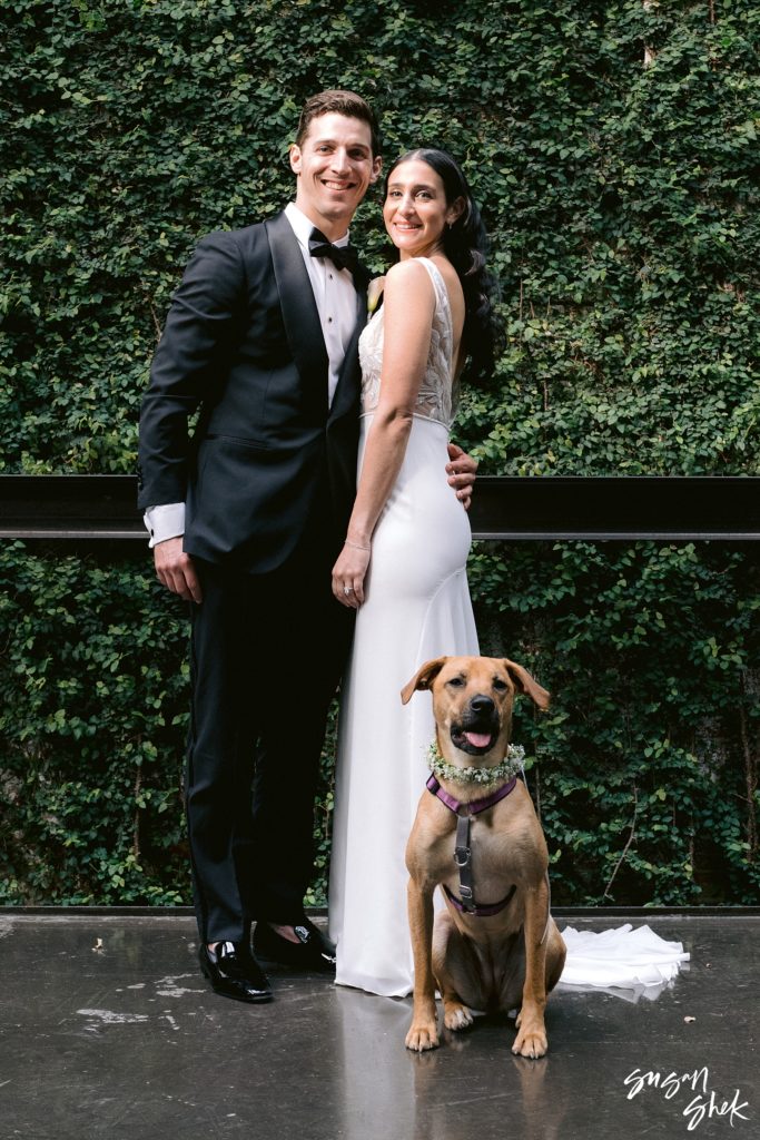 foundry couple with their dog