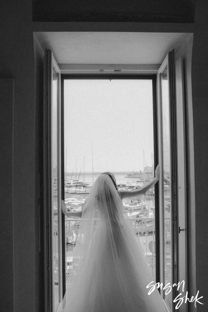 bride ready for her wedding day in trani puglia italy