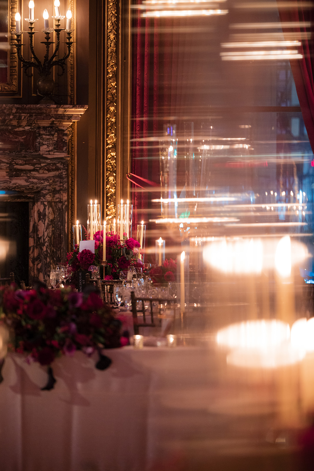 Romantic candlelit ceremony at the Metropolitan Club in New York City