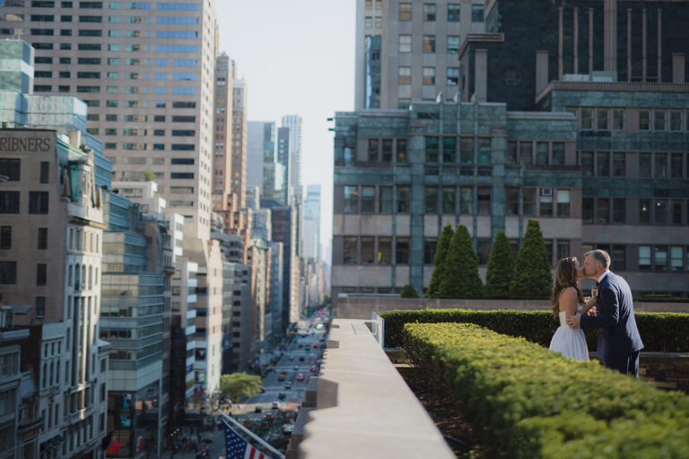 620 Loft and Garden rooftop edge with Fifth Avenue view and NYC skyline