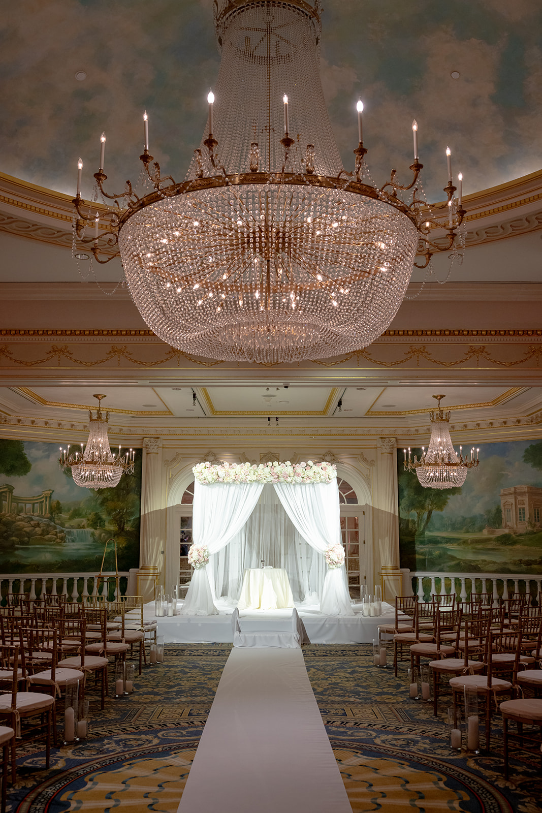 wide shot of ceremony of the essex house in NYC