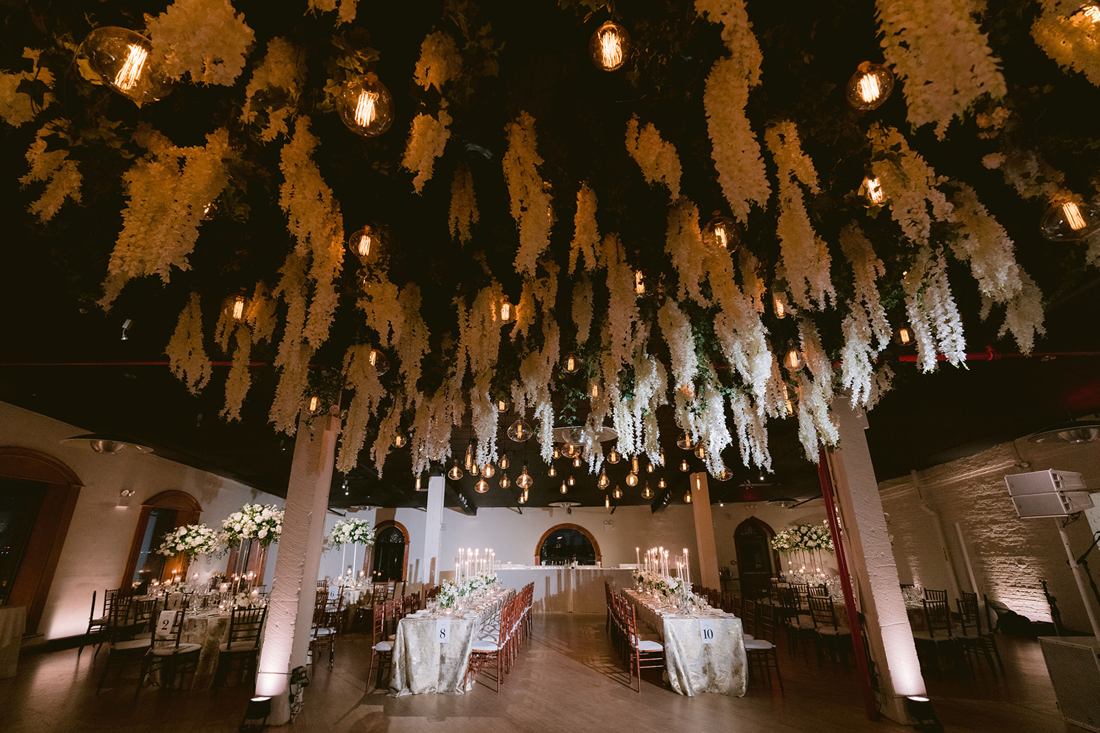 a wide photo of the Liberty Warehouse House reception 